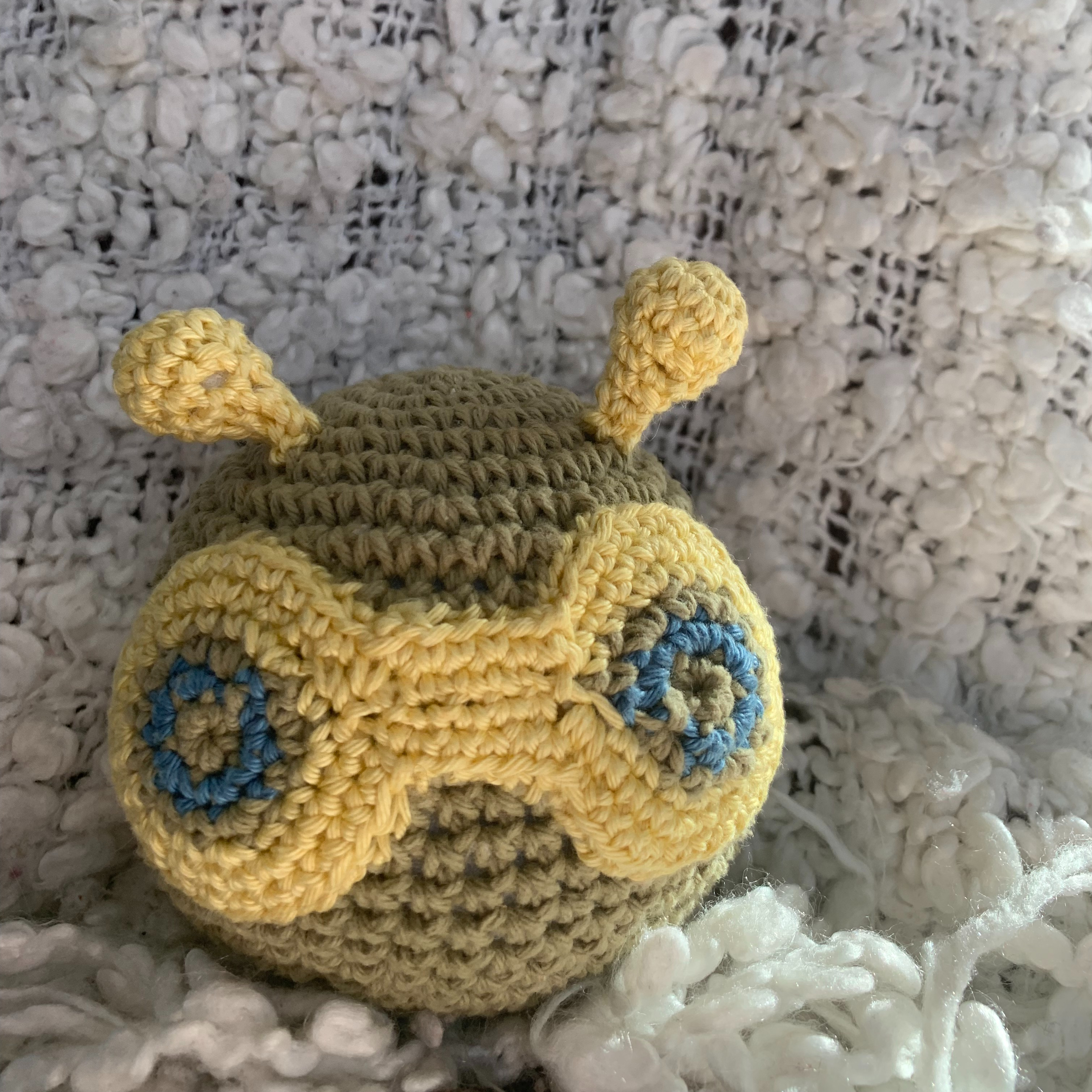 Gehäkelte Schildkröte, Detailaufnahme